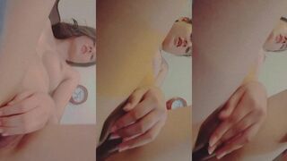 Shy pakistani gf rubbing her shaved pussy