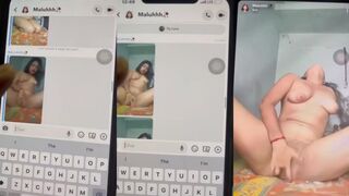 Hot horny girl fingering and sending to bf on snapchat