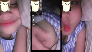 Teen gf showing boobs on video call