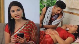 Strict mistress in vulnerable position seduced & fucked by servant