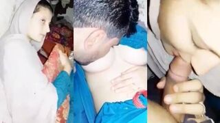 Shy Paki Pashto wife boobs sucking and giving quick blowjob