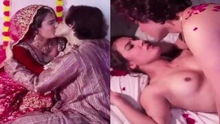 Cute desi bride's suhagrat (first night) romance turns into hot sex