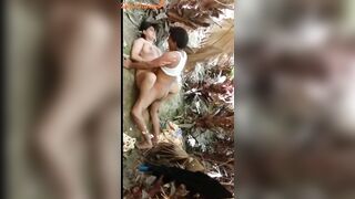 Beautiful village bhabhi secret fucking with neighbour outdoor