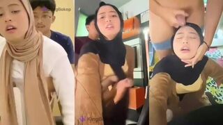 Cute Indonesian fashion vlogger hot sex & cum facial viral video